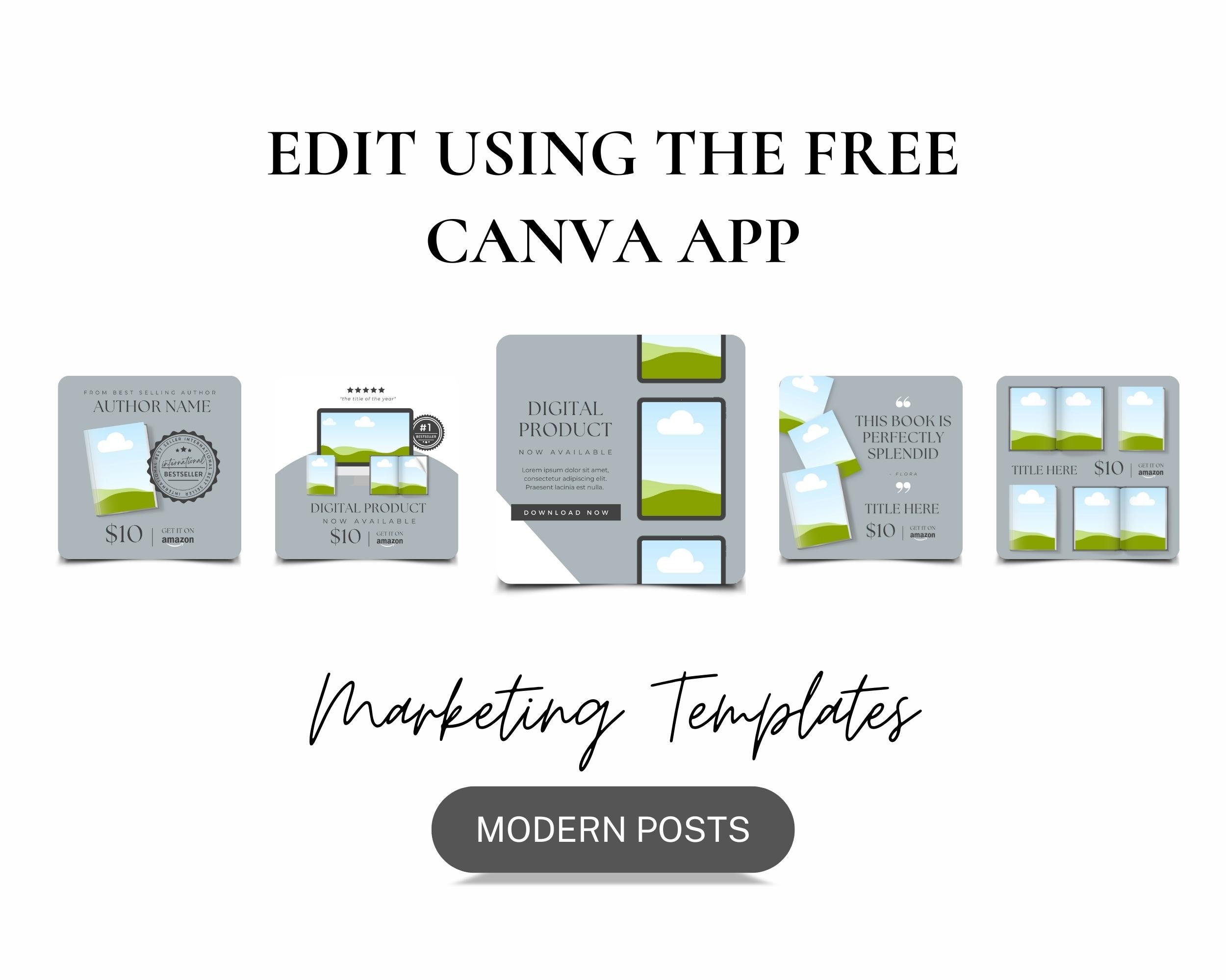 Digital Product Canva Templates, Instagram Posts for Small Businesses ...