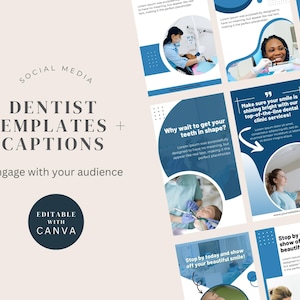 Dentist Written Social Media Captions and Prompts, Instagram Story, Facebook Posts for Dental Clinics, Dental Marketing, Kids Dentist Info