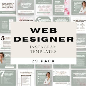 Web Designer Instagram Templates | Canva Posts | Website Design Marketing | Editable Social Media For Graphic Design Professionals