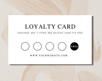 Loyalty card template, Customer loyalty card, Unique business card, Canva template, Instant download, Printable loyalty template