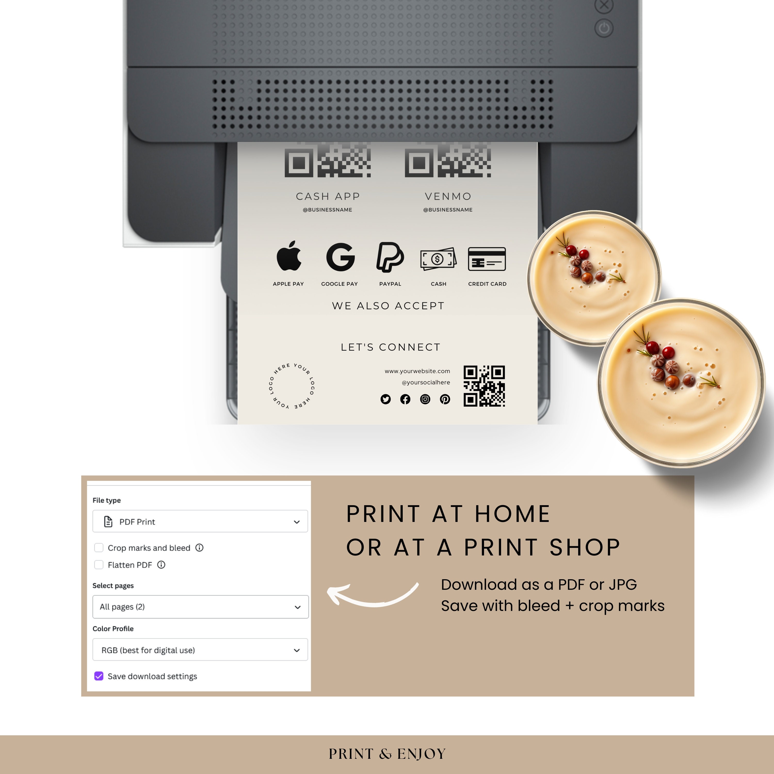 Signage Scan Pass Modern Scan to Pay Sign | QR Code Sign | Storefront Payment Options ...
