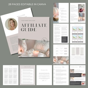 Affiliate template Canva INSTANT DOWNLOAD, Canva e-book template, Opt-in freebie, Online affiliate marketing, Lifestyle Canva lead magnet