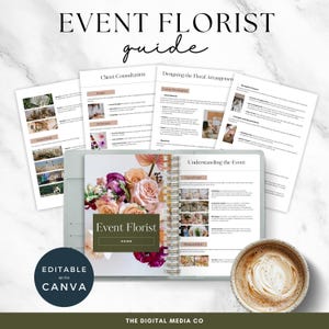 Event Florist Guide, Floral Shop Business eBook, Wedding Florist Brochure, Florist Proposal Branding, Instant Download, Flower Wholesaler