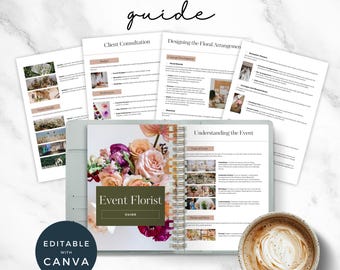 Event Florist Guide, Floral Shop Business eBook, Wedding Florist Brochure, Florist Proposal Branding, Instant Download, Flower Wholesaler