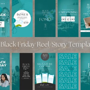 Black Friday Canva Templates, Black Friday Reel and Story Canva Templates, Black Friday Canva, Black Friday Instagram, Cyber Monday Promo