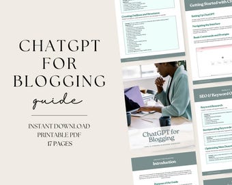 ChatGPT For Blogging, Boost Engagement, Digital Marketing Guide, Instant Download, Content Creation, Strategic Social Media Template