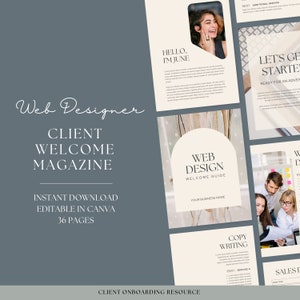 Web Designer Magazine, Canva Client Welcome Pack, New Client Onboarding Brochure, Editable Welcome Pack, Welcome Ebook Template