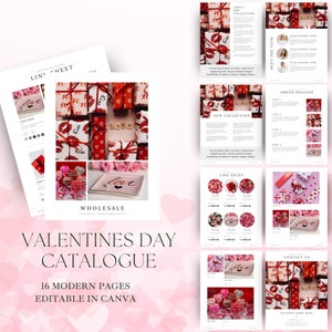 Valentines Day Catalogue Template, INSTANT DOWNLOAD, Wholesale Gift Catalogue, Canva Template, Pricing Book, Line Sheet Template, Valeintine