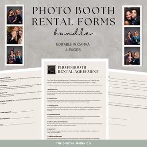 Photo Booth Contract, Photo Booth New Client Form, Photography Agreement, 360 Booth Template, New Client Rental Printable, Photographer