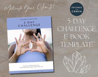 Workbook Template INSTANT DOWNLOAD Canva Template, Challenge Template, Lead Magnet, Worksheet, Daily Challenge, Canva Template Life Coach