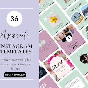 Alternative Medicine Posts, Holistic Health Content, Subdoshas, Self Care, Ayurveda Templates, Canva Ayurveda Posts, Ayurveda Marketing