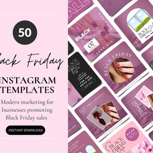 Black Friday Instagram Template Canva, Black Friday Canva Templates, Black Friday Instagram Canva Templates, Black Friday Marketing