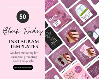 Black Friday Instagram Template Canva, Black Friday Canva Templates, Black Friday Instagram Canva Templates, Black Friday Marketing