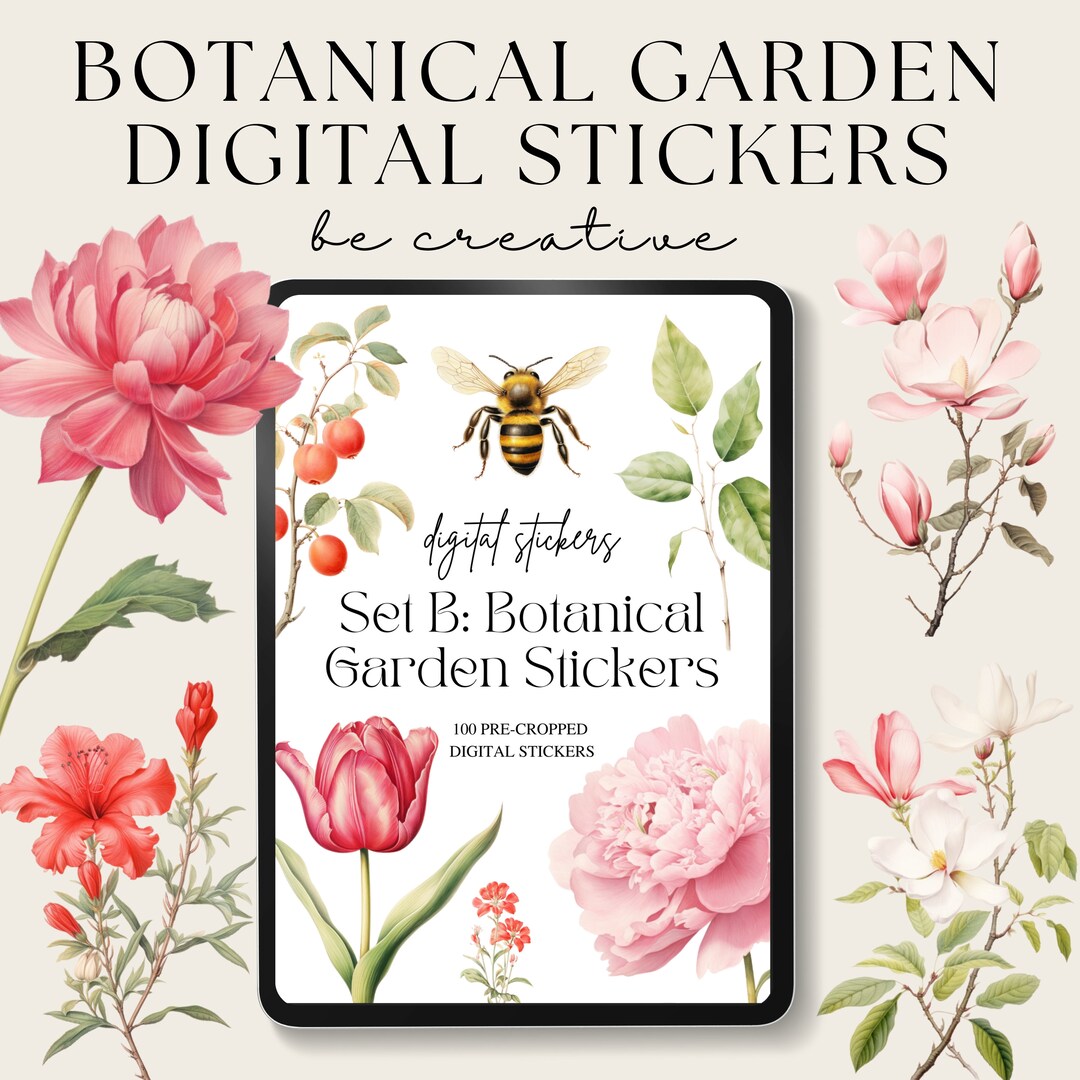 Printable Stickers | Flower Stickers | Tropical Botanics Stickers ...