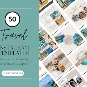 Travel Agent Instagram Template | Travel Agency | Travel Agent Instagram Flyers | Trip Inquiry Questionnaire | Travel Agency Social Media