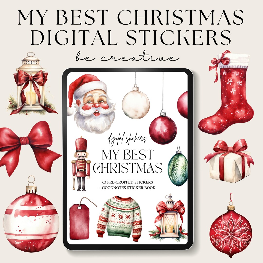 My Best Christmas Digital Planner Stickers | Digital Sticker Book ...