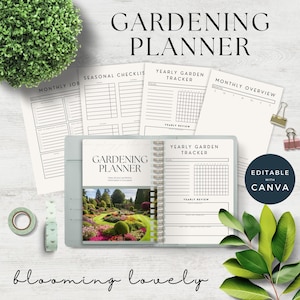 Garden Planner Printable | Garden Tracker | Gardening Binder | Gardening Journal Printable | Downloadable Planner | Plant Planner