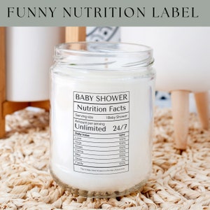 Baby Shower Nutrition Facts | Printable DIY Present | Canva Templates | Instant Download | Maternity Gift | Nutrition Label Svg | Digital