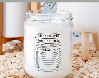 Baby Shower Nutrition Facts | Printable DIY Present | Canva Templates | Instant Download | Maternity Gift | Nutrition Label Svg | Digital