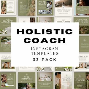 Holistic Templates, Herbal Healing Social Media Posts, Canva Templates For Health and Wellness Marketing, Herb and Flower Medicine Content