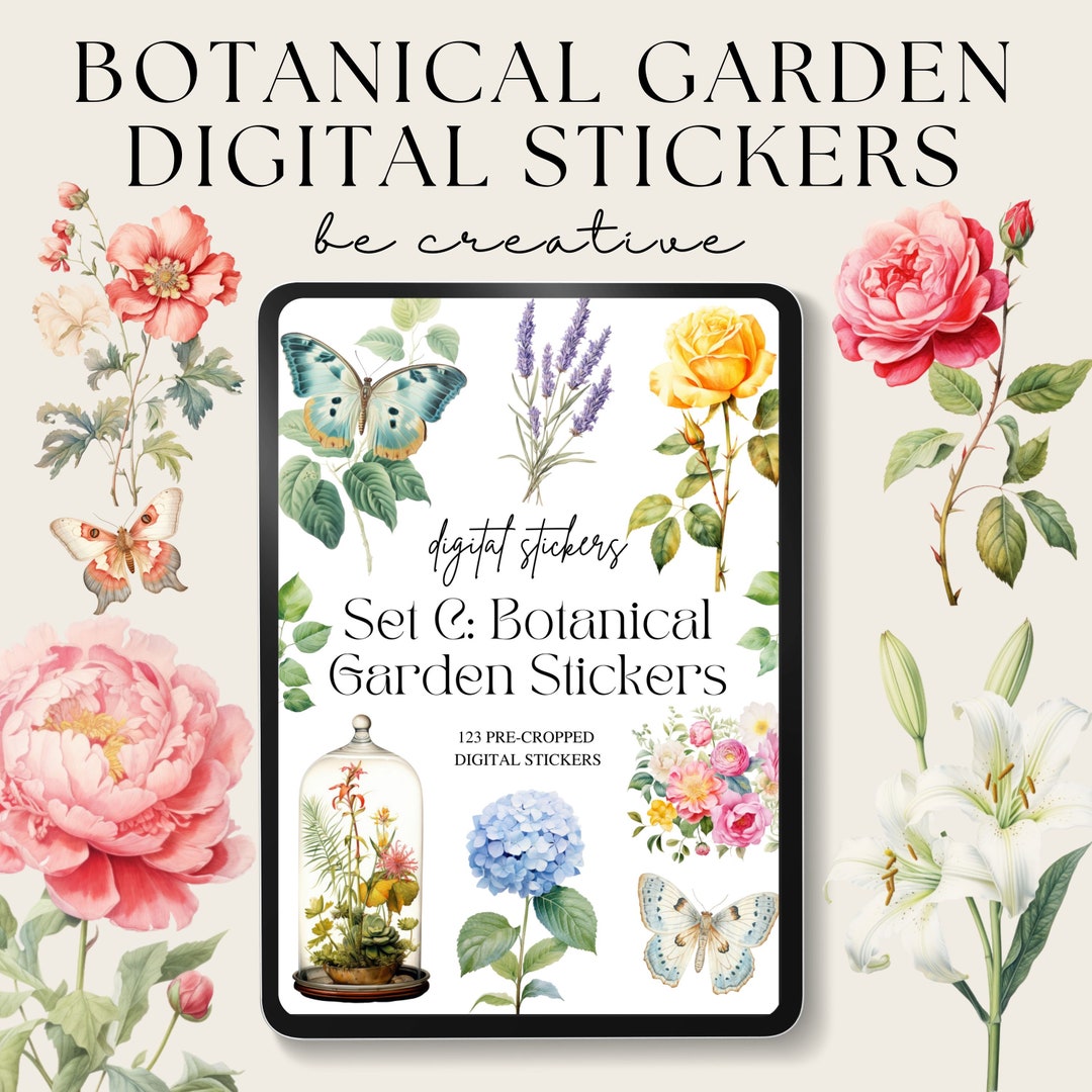 Printable Stickers | Flower Stickers | Tropical Botanics Stickers ...