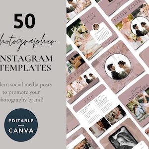 Wedding Photographer Instagram Post Template | Marketing Engagement Templates | Photographer Branding | Photography Social Media Templates