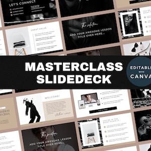 Slide Deck Presentation, Canva Presentation Template, Social Media Coach, Content Creator Marketing, Webinar Slides, Webinar Slide Deck