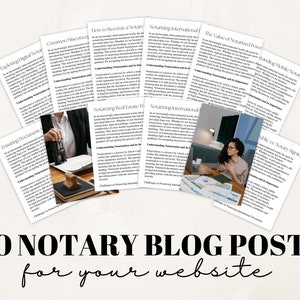 Blog Articles For Notaries, Loan Signing Agent Website Blogs, Marketing For Notary Pros, Notary Public Content, Notary Website