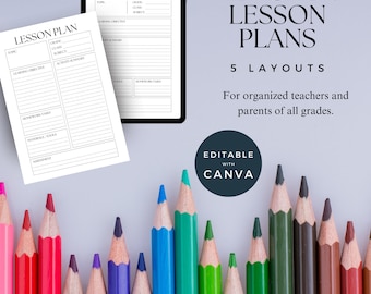 Academic Schedule | Teacher Lesson Plan | Lesson Planner Printable | Daily Plans | Simple Lesson Plan Sheets | Homeschool Resources
