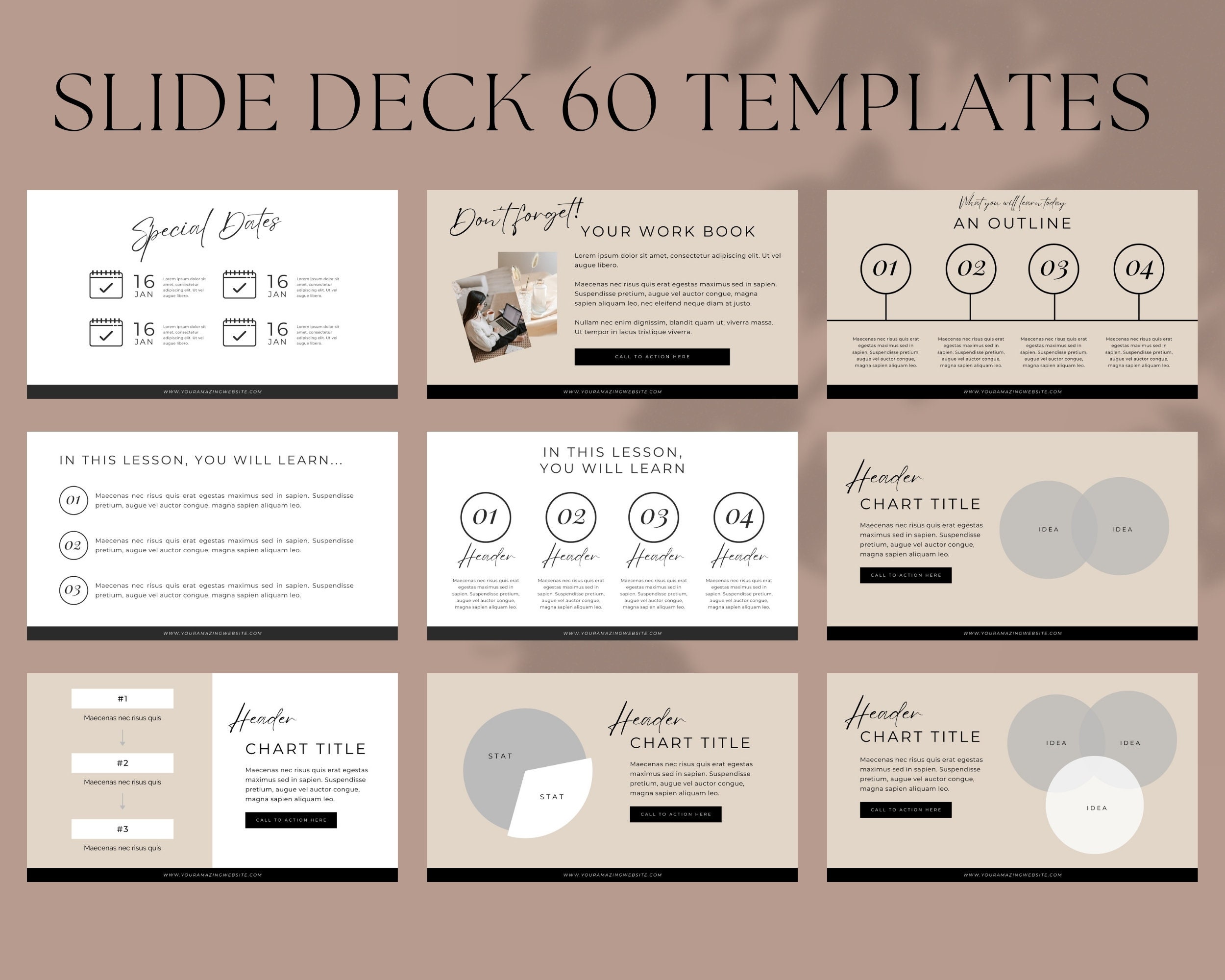60 Slide Deck Presentation Canva Presentation Template - Etsy