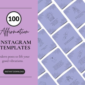 Modello di affermazione Canva, post di affermazione, citazioni di affermazione su Instagram, affermazioni per vibrazioni elevate, post di affermazione positiva