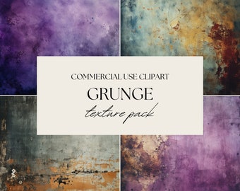 Grunge Digital Paper Pack, Moody Backgrounds and Patterns, Dramatic Clipart Texture Pack, Scrapbooking Digital Paper, Old School Sheets
