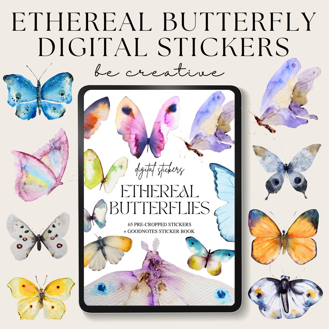 Ethereal Butterfly Digital Planner Stickers, Goodnotes Stickers ...