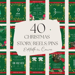 Christmas Canva templates, Business templates Christmas Canva templates, Christmas instagram story template, Canva Reel Templates