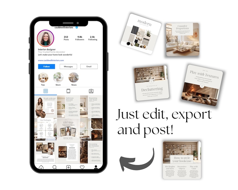 Interior Design Instagram Template | Instagram Posts | Interior ...