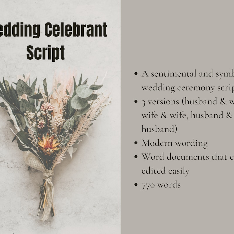 Officiant Speech Script Etsy Officiant Speech Script Etsy
