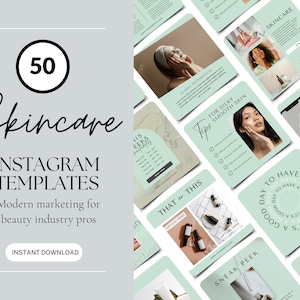Kosmetikerin Instagram Templates | Hautpflege Posts | Beauty Instagram Template | Hautpflege Social Media Template | Schönheits-Highlights