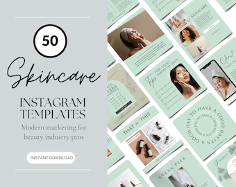 Esthetician Instagram Templates | Skincare Posts | Beauty Instagram Template | Skincare Social Media Template | Beauty Highlights