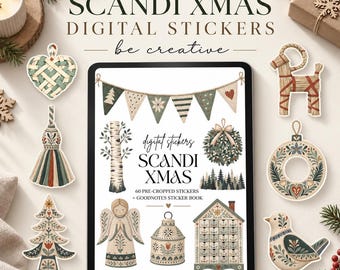 Christmas Digital Planner Stickers | Digital Sticker Book | Goodnotes Stickers | Festive Stickers | Goodnotes Planner | Ipad Xmas