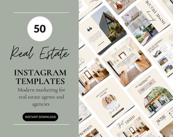 Real Estate Instagram Posts | Realty Social Media Bundle | Realtor Instagram Templates | Realtor Post | Real Estate Marketing | Broker Posts