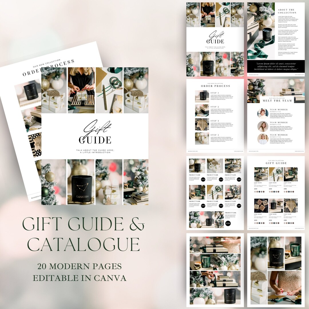Christmas Catalogue Template, INSTANT DOWNLOAD, Wholesale Gift