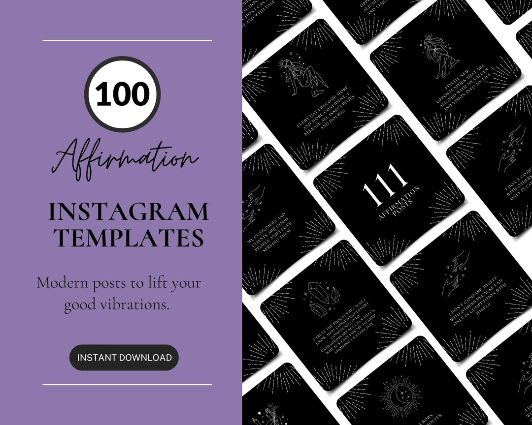 Affirmation Template Canva, Affirmation Posts, Instagram Affirmation ...