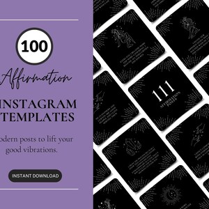 Modelo de afirmação Canva, postagens de afirmação, citações de afirmação do Instagram, afirmações para alta vibração, postagens de afirmação positiva