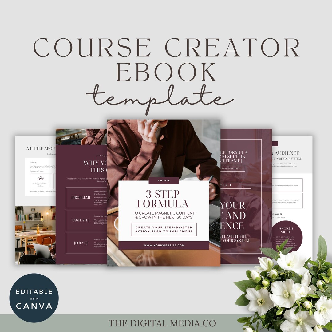 Course Creator Ebook Template - Etsy