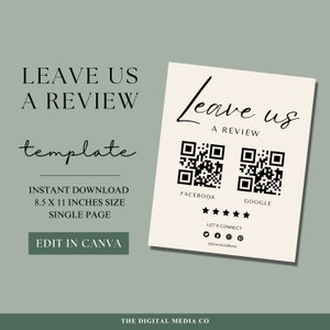 Hinterlassen Sie eine gerahmte Canva-Vorlage, Business-Vorlage, bearbeitbare QR-Code-Beschilderung, Anforderungsüberprüfungsschild, Qr-Code-Anzeige, Social Media-Zeichen