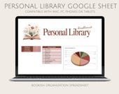 Bookish Google Sheet, Book Lover Template, Reading Tracker, Personal Digital Library, Book Lovers Gift, Book Spreadsheet, Ebook Reader Log