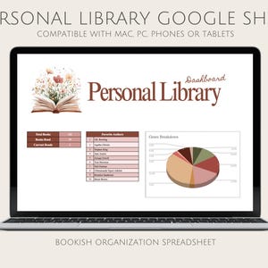 Bookish Google Sheet, Book Lover Template, Reading Tracker, Personal Digital Library, Book Lovers Gift, Book Spreadsheet, Ebook Reader Log