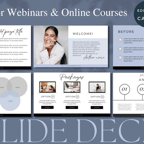 Présentation Slides Canva Etsy