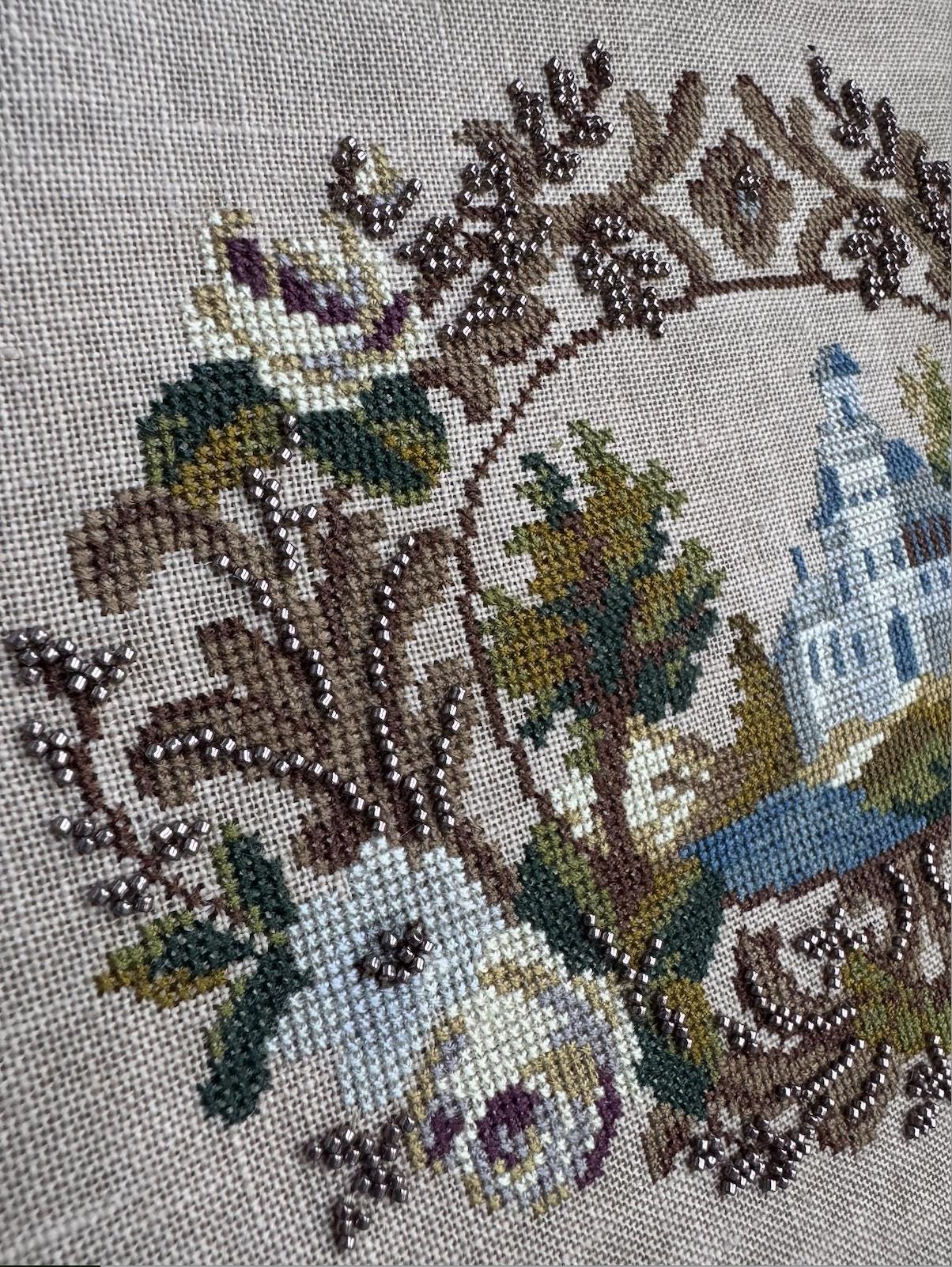 Castle by the River. A Reproduction Sampler Pdf Cross Stitch Pattern - Etsy