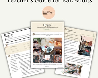 Plan de lección digital de ESL para adultos, Lección de debate Hygge de 60 minutos, Plan de lección de discusión, Plan de lección de conversación de ESL